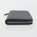 GUCCI Micro GG Canvas Guccissima Wallet Leather Navy Silver 544473 Auth 192518A-4