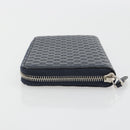 GUCCI Micro GG Canvas Guccissima Wallet Leather Navy Silver 544473 Auth 192518A-5