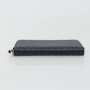 GUCCI Micro GG Canvas Guccissima Wallet Leather Navy Silver 544473 Auth 192518A-7
