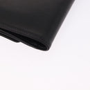 CHANEL Trifold Wallet Lamb Skin Black Gold CC Auth 192521V-15