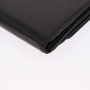 CHANEL Trifold Wallet Lamb Skin Black Gold CC Auth 192521V-16
