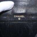 CHANEL Trifold Wallet Lamb Skin Black Gold CC Auth 192521V-20