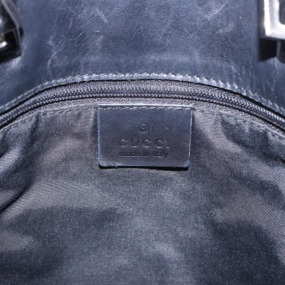 GUCCI GG Canvas Tote Bag Black Silver 31244 Auth 192522