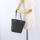 GUCCI GG Canvas Tote Bag Black Silver 31244 Auth 192522-23