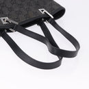 GUCCI GG Canvas Tote Bag Black Silver 31244 Auth 192522-9