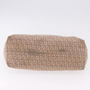 FENDI Zucchino Canvas Tote Bag Pink Gold Auth 192523-6