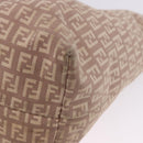 FENDI Zucchino Canvas Tote Bag Pink Gold Auth 192523-14