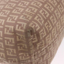 FENDI Zucchino Canvas Tote Bag Pink Gold Auth 192523-15