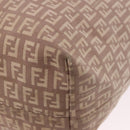 FENDI Zucchino Canvas Tote Bag Pink Gold Auth 192523-16