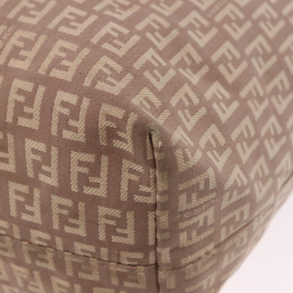 FENDI Zucchino Canvas Tote Bag Pink Gold Auth 192523