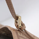 FENDI Zucchino Canvas Tote Bag Pink Gold Auth 192523-17