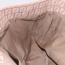 FENDI Zucchino Canvas Tote Bag Pink Gold Auth 192523-20
