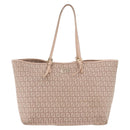 FENDI Zucchino Canvas Tote Bag Pink Gold Auth 192523-13
