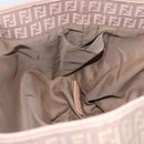 FENDI Zucchino Canvas Tote Bag Pink Gold Auth 192523-21
