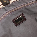 FENDI Zucchino Canvas Hand Bag Beige Gold Auth 192524A-15