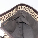 FENDI Zucchino Canvas Hand Bag Beige Gold Auth 192524A-17