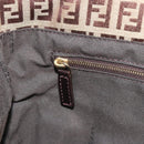 FENDI Zucchino Canvas Hand Bag Beige Gold Auth 192524A-19