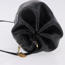 GUCCI Shoulder Bag Leather Black Gold 007 115 5770 Auth 192525-4