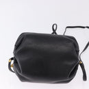 GUCCI Shoulder Bag Leather Black Gold 007 115 5770 Auth 192525-5