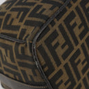 FENDI Zucca Canvas Hand Bag Black Brown Auth 192526A-12