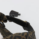 FENDI Zucca Canvas Hand Bag Black Brown Auth 192526A-7