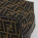 FENDI Zucca Canvas Hand Bag Black Brown Auth 192526A-9