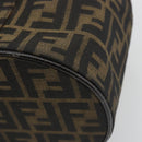 FENDI Zucca Canvas Vanity Bag Brown Black Auth 192527-12
