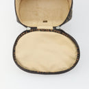 FENDI Zucca Canvas Vanity Bag Brown Black Auth 192527-16