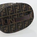 FENDI Zucca Canvas Vanity Bag Brown Black Auth 192527-7
