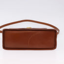BALLY Hand Bag Leather Brown Gold Auth 192529-6
