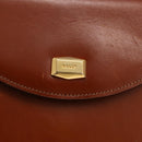 BALLY Hand Bag Leather Brown Gold Auth 192529-19