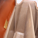 BALLY Hand Bag Leather Brown Gold Auth 192529-22