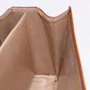 BALLY Hand Bag Leather Brown Gold Auth 192529-25