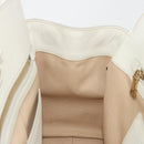 PRADA Hand Bag Canvas Beige Gold Auth 192530A-20