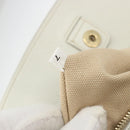 PRADA Hand Bag Canvas Beige Gold Auth 192530A-25