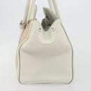 PRADA Hand Bag Canvas Beige Gold Auth 192530A-5