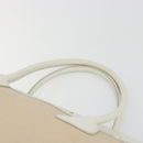 PRADA Hand Bag Canvas Beige Gold Auth 192530A-8