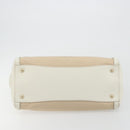 PRADA Hand Bag Canvas Beige Gold Auth 192530A-9