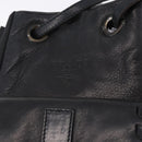 PRADA Purse Shoulder Bag Nylon Leather Black Silver Auth 192532-15