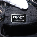 PRADA Purse Shoulder Bag Nylon Leather Black Silver Auth 192532-16
