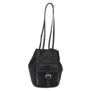 PRADA Purse Shoulder Bag Nylon Leather Black Silver Auth 192532-2