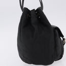 PRADA Purse Shoulder Bag Nylon Leather Black Silver Auth 192532-5