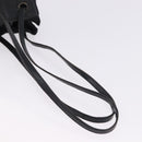 PRADA Purse Shoulder Bag Nylon Leather Black Silver Auth 192532-7
