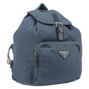 PRADA Backpack Nylon Light Blue Silver Auth 192533-1