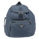 PRADA Backpack Nylon Light Blue Silver Auth 192533-13