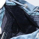 PRADA Backpack Nylon Light Blue Silver Auth 192533-24