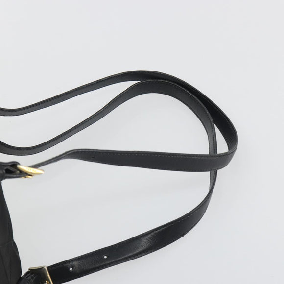 PRADA Quilted Backpack Nylon Black Gold Auth 192534