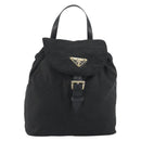 PRADA Quilted Backpack Nylon Black Gold Auth 192534-2