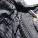 PRADA Quilted Backpack Nylon Black Gold Auth 192534-24
