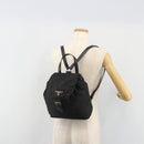 PRADA Quilted Backpack Nylon Black Gold Auth 192534-27